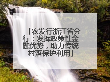 农发行浙江省分行：发挥政策性金融优势，助力传统村落保护利用