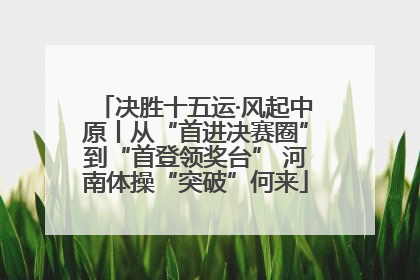 决胜十五运·风起中原丨从“首进决赛圈”到“首登领奖台” 河南体操“突破”何来