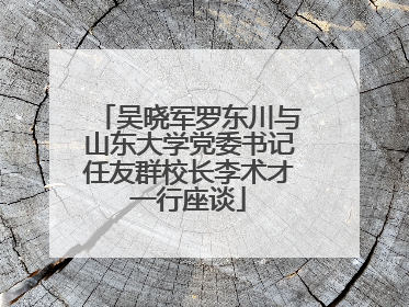 吴晓军罗东川与山东大学党委书记任友群校长李术才一行座谈