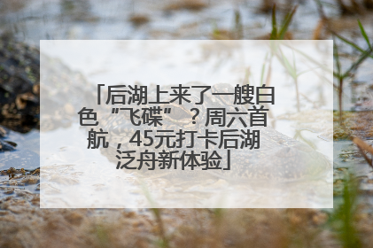 后湖上来了一艘白色“飞碟”？周六首航，45元打卡后湖泛舟新体验
