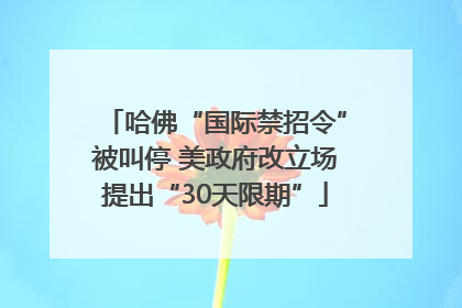 哈佛“国际禁招令”被叫停 美政府改立场提出“30天限期”