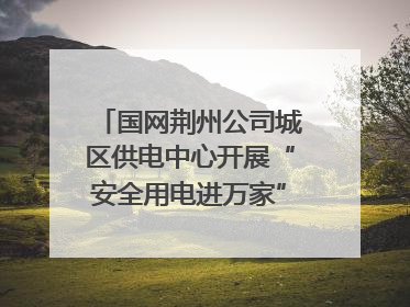 国网荆州公司城区供电中心开展“安全用电进万家”主题宣传活动