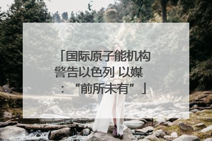 国际原子能机构警告以色列 以媒：“前所未有”