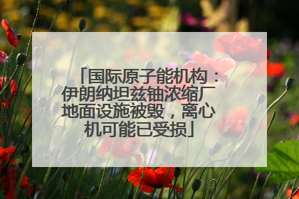 国际原子能机构：伊朗纳坦兹铀浓缩厂地面设施被毁，离心机可能已受损
