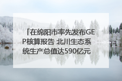在绵阳市率先发布GEP核算报告 北川生态系统生产总值达590亿元｜新闻发布最前线