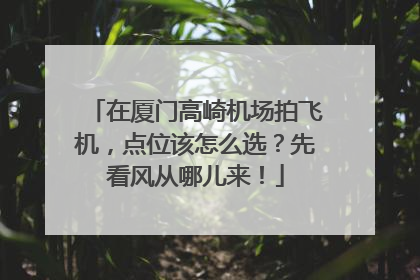 在厦门高崎机场拍飞机，点位该怎么选？先看风从哪儿来！