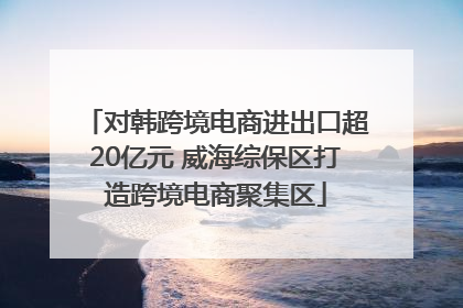 对韩跨境电商进出口超20亿元 威海综保区打造跨境电商聚集区