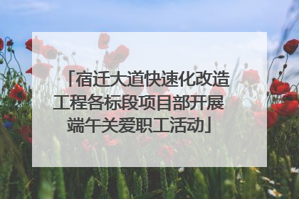 宿迁大道快速化改造工程各标段项目部开展端午关爱职工活动