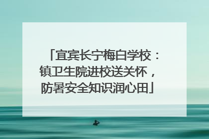 宜宾长宁梅白学校：镇卫生院进校送关怀，防暑安全知识润心田