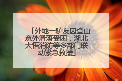 外地一驴友因登山意外滑落受困，湖北大悟消防等多部门联动紧急救援