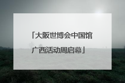 大阪世博会中国馆广西活动周启幕