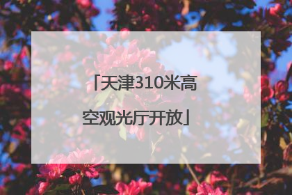 天津310米高空观光厅开放