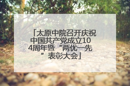 太原中院召开庆祝中国共产党成立104周年暨“两优一先”表彰大会