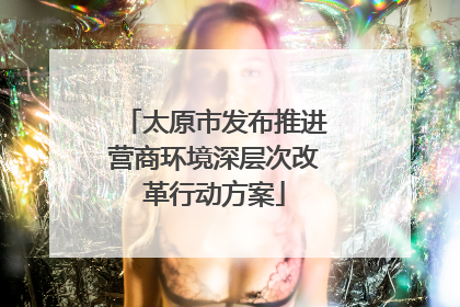太原市发布推进营商环境深层次改革行动方案