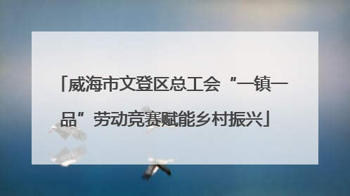 威海市文登区总工会“一镇一品”劳动竞赛赋能乡村振兴