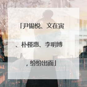 尹锡悦、文在寅、朴槿惠、李明博，纷纷出面
