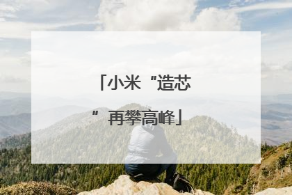 小米“造芯”再攀高峰