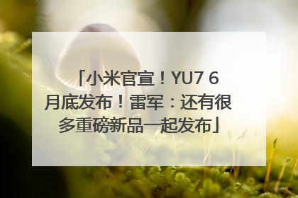 小米官宣！YU7 6月底发布！雷军：还有很多重磅新品一起发布