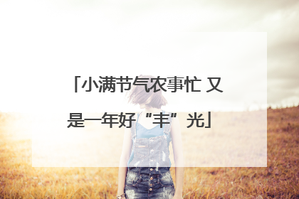 小满节气农事忙 又是一年好“丰”光