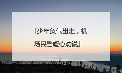 少年负气出走，机场民警暖心劝说