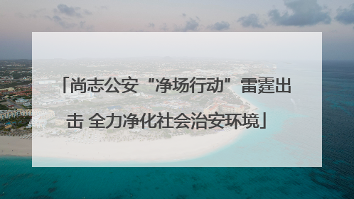 尚志公安“净场行动”雷霆出击 全力净化社会治安环境