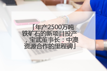 年产2500万吨铁矿石的新项目投产，宝武董事长：中澳资源合作的里程碑