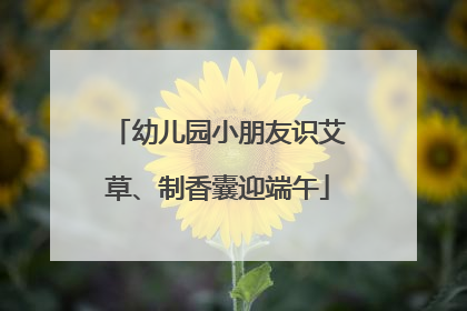 幼儿园小朋友识艾草、制香囊迎端午