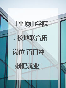 平顶山学院：校地联合拓岗位 百日冲刺促就业