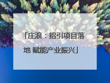 庄浪：招引项目落地 赋能产业振兴