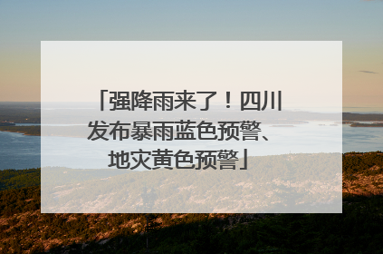 强降雨来了！四川发布暴雨蓝色预警、地灾黄色预警
