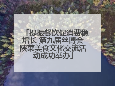 提振餐饮促消费稳增长 第九届丝博会陕菜美食文化交流活动成功举办