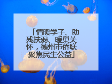 情暖学子、助残扶弱、暖巢关怀，德州市侨联聚焦民生公益