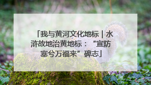 我与黄河文化地标｜水浒故地治黄地标：“宣防塞兮万福来”碑志