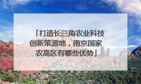 打造长三角农业科技创新策源地，南京国家农高区有哪些优势