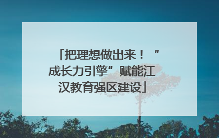 把理想做出来！“成长力引擎”赋能江汉教育强区建设