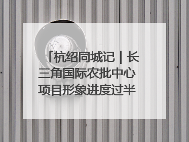 杭绍同城记｜长三角国际农批中心项目形象进度过半，华东“菜篮子”建设加码提速！