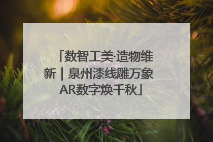 数智工美·造物维新｜泉州漆线雕万象 AR数字焕千秋