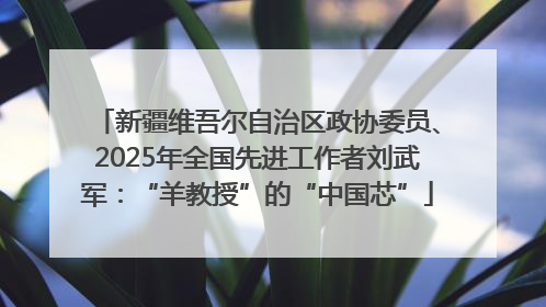 新疆维吾尔自治区政协委员、2025年全国先进工作者刘武军：“羊教授”的“中国芯”