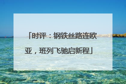 时评：钢铁丝路连欧亚，班列飞驰启新程