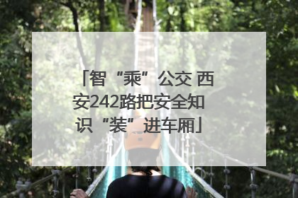 智“乘”公交 西安242路把安全知识“装”进车厢