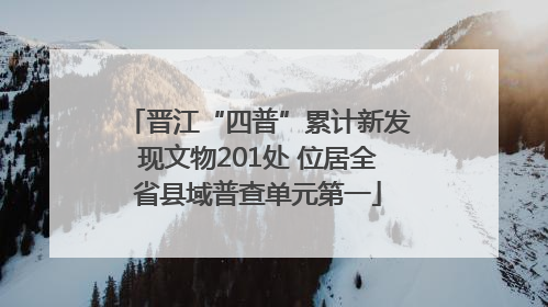 晋江“四普”累计新发现文物201处 位居全省县域普查单元第一