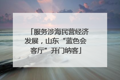 服务涉海民营经济发展，山东“蓝色会客厅”开门纳客