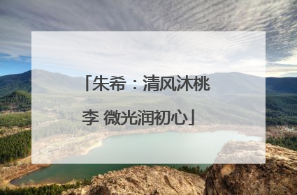 朱希：清风沐桃李 微光润初心