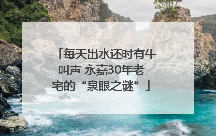 每天出水还时有牛叫声 永嘉30年老宅的“泉眼之谜”