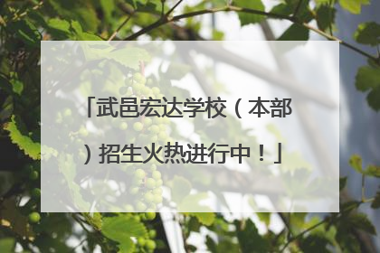武邑宏达学校（本部）招生火热进行中！