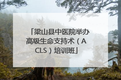 梁山县中医院举办高级生命支持术（ACLS）培训班