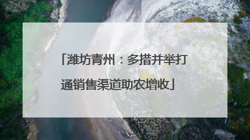 潍坊青州：多措并举打通销售渠道助农增收