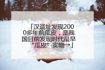 汉遗址发现2000多年前瓜皮，是我国目前发现时代最早“瓜皮”实物→