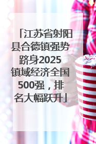 江苏省射阳县合德镇强势跻身2025镇域经济全国500强，排名大幅跃升