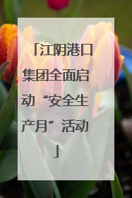 江阴港口集团全面启动“安全生产月”活动